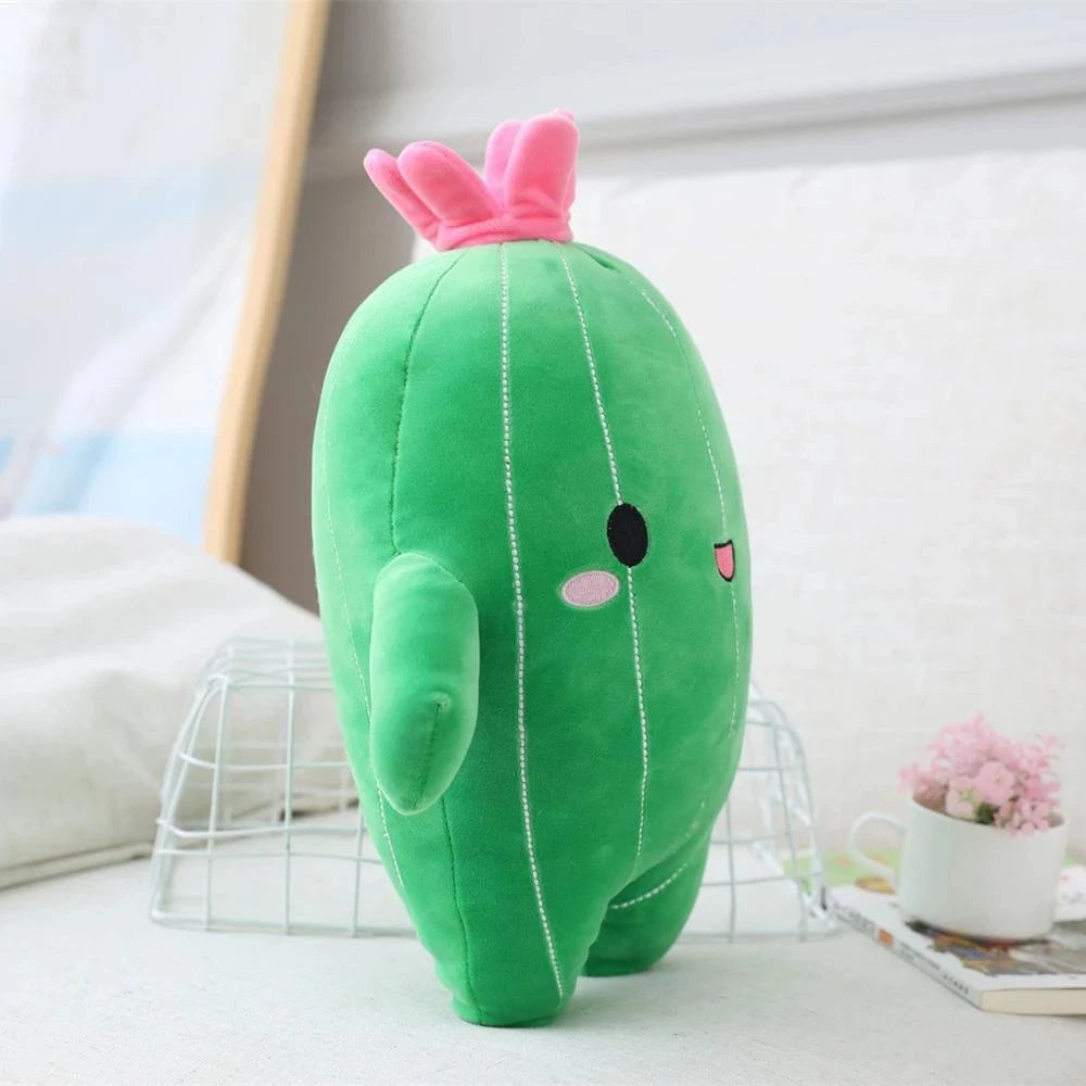 Lovely Flower Plant Cactus Plush Toy | Triver Stuffed Doll Pillow Cushion Bolster | Kids Children Boy Girl Gift | Room Bedroom Decor