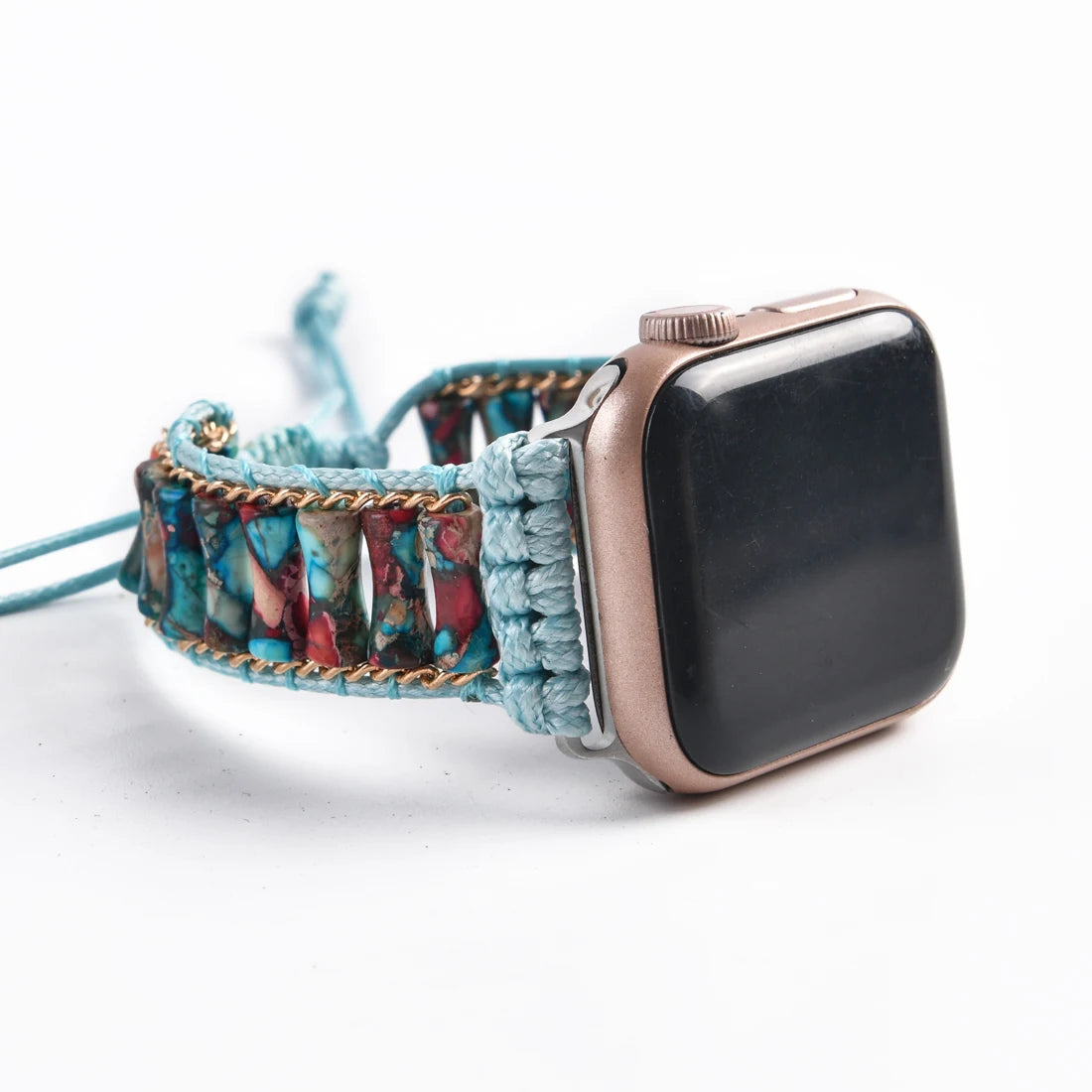 Unique Natural Stone Apple Watch Strap 38mm/45mm | Bohemia Beaded Band | Smartwatch Wrist Bracelet for iWatch 1-7 Accessories