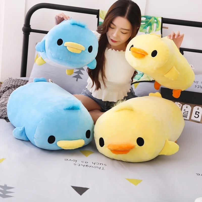 Stuffed Down Cotton Lying Duck | Cute Yellow Duck Plush Toys | Soft Pillow Cushion | Perfect Christmas Gift