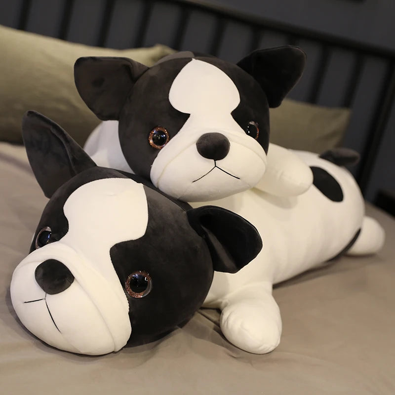 80-120cm Lying French Bulldog Plush Toys | Cute Stuffed Dog Puppy Animal Doll | Soft Long Sleep Pillow Cushion | Perfect Kids and Girls Gift