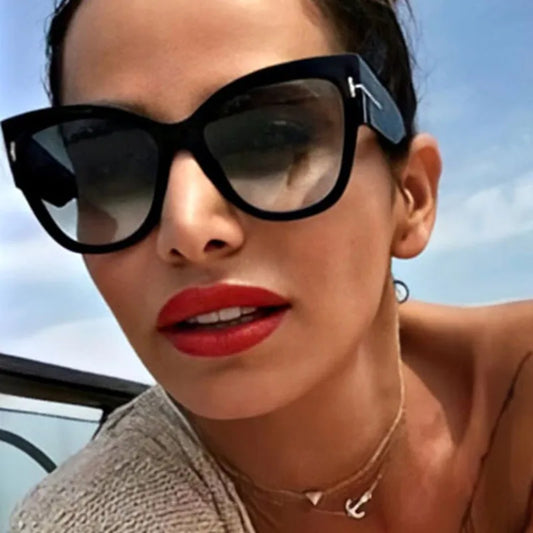 Women Sunglasses | New Fashion Brand Designer Cat Eye Female Gradient Points Sun Glasses | Big UV400 Protection