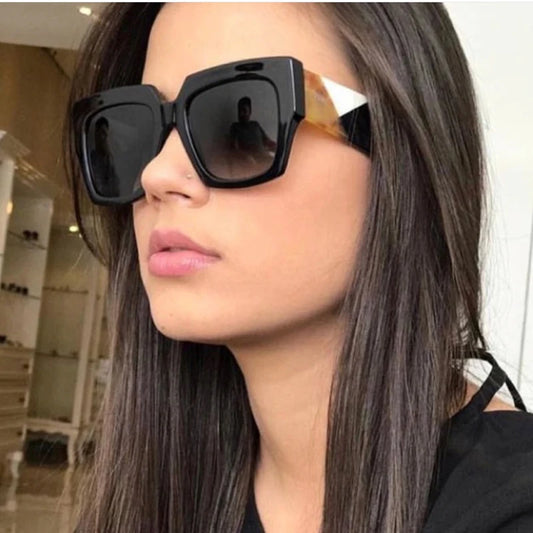 Fashionable Square Oversized Sunglasses for Women and Men | Luxury Brand Designer Retro Eyewear | UV400 Protection