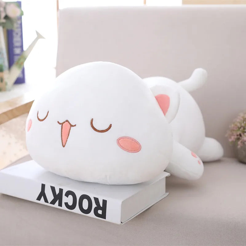 Kawaii Lying Cat Plush Toys | Stuffed Cute Cat Doll Lovely Animal Pillow Soft Cartoon Toys for Children Girls | Christmas Gift