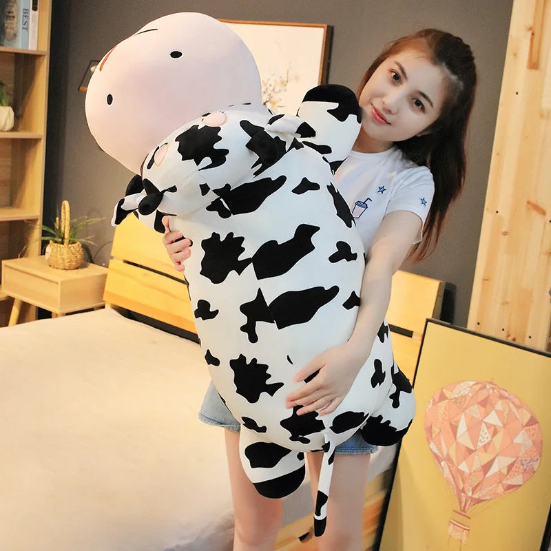 80-120cm Giant Size Lying Cow Soft Plush Sleep Pillow | Stuffed Cute Animal Cattle Plush Toys | Lovely Girls Gift | Alo Trendy