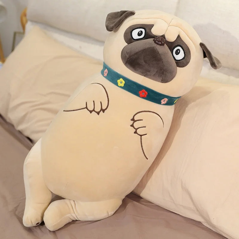 Lifelike Simulation Dog Plush Pug Toys | Soft Stuffed Animals Shar Pei Pug Doll 45cm-90cm | Boyfriend Sleeping Pillow Children Gifts | Alo Trendy