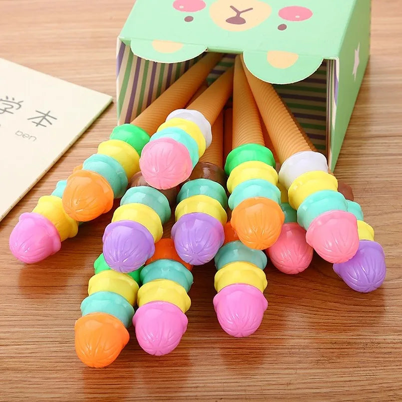 20 Pcs Cartoon Ice Cream Gel Pen Wholesale | Creative Stationery Cute Student Office School Writing Tools | Alo Trendy