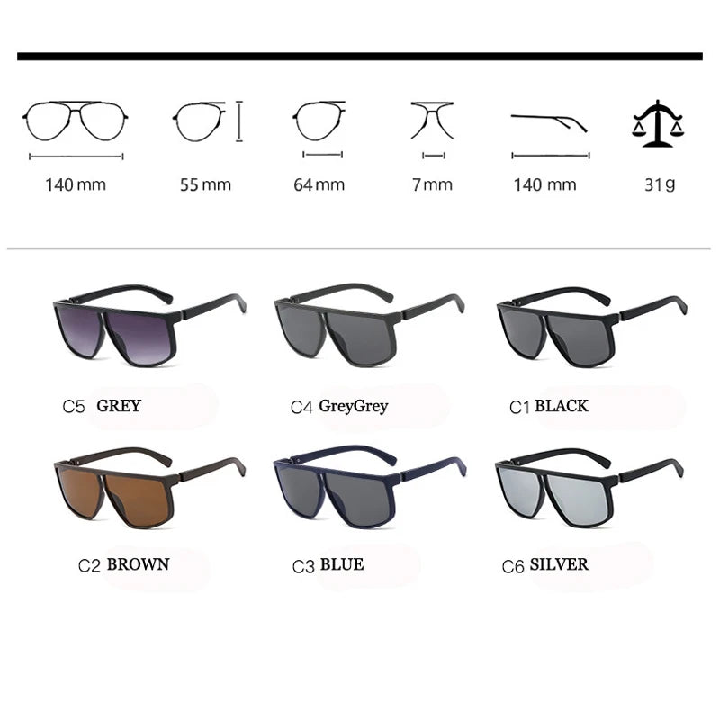 Counters Big Frame Shield Sunglasses Women | Mirror UV400 Classic Brand Designer Unisex Sunglass For Men