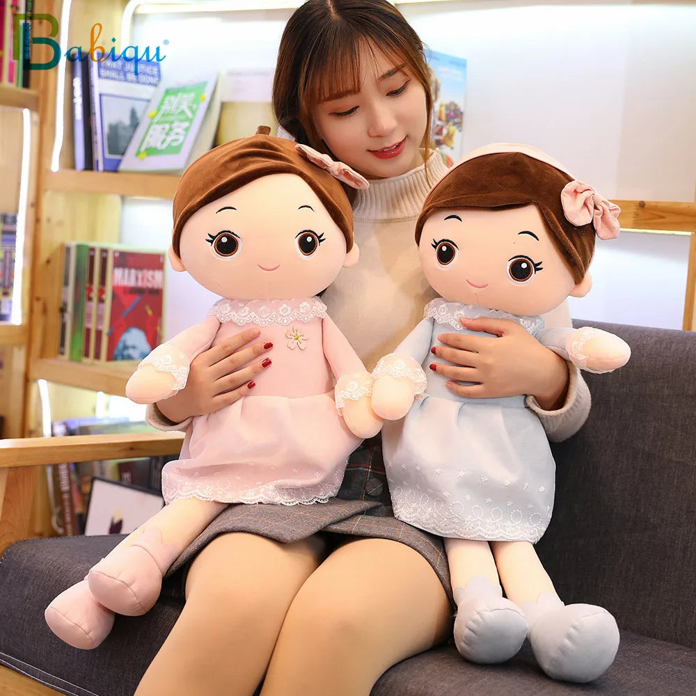 40-90cm Kawaii Plush Girl Dolls with Lace Clothes | Soft Stuffed Dolls | Lovely Plush Toys | Perfect Girl Toys for Kids' Birthday & Valentine Gifts