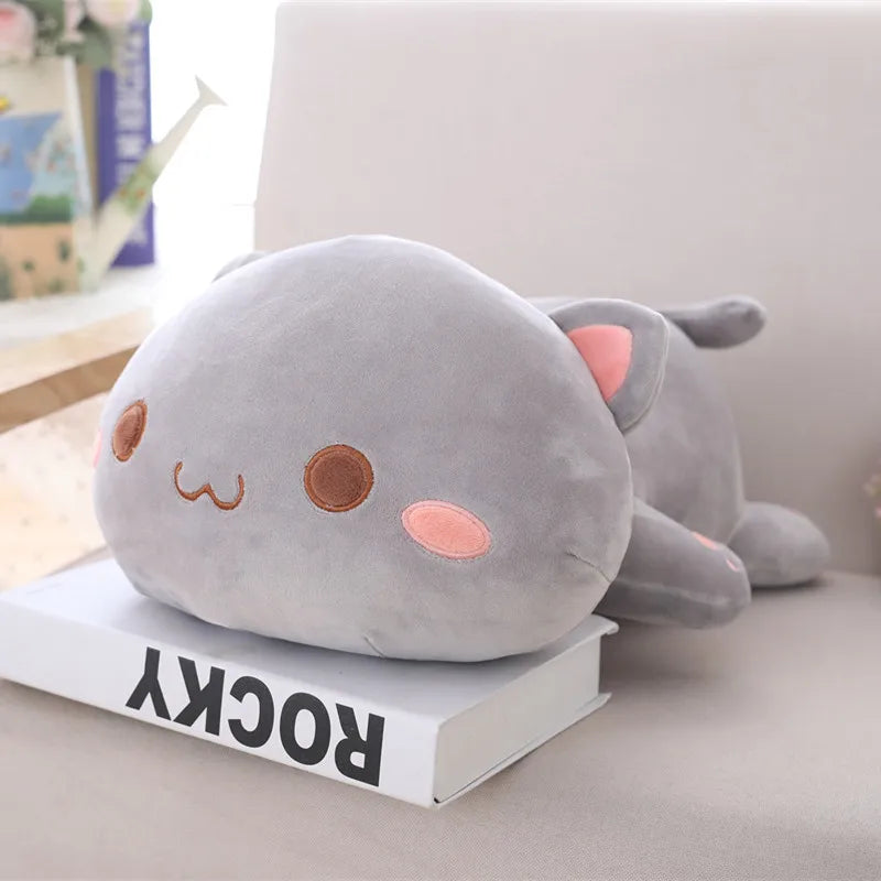 Kawaii Lying Cat Plush Toys | Stuffed Cute Cat Doll Lovely Animal Pillow Soft Cartoon Toys for Children Girls | Christmas Gift