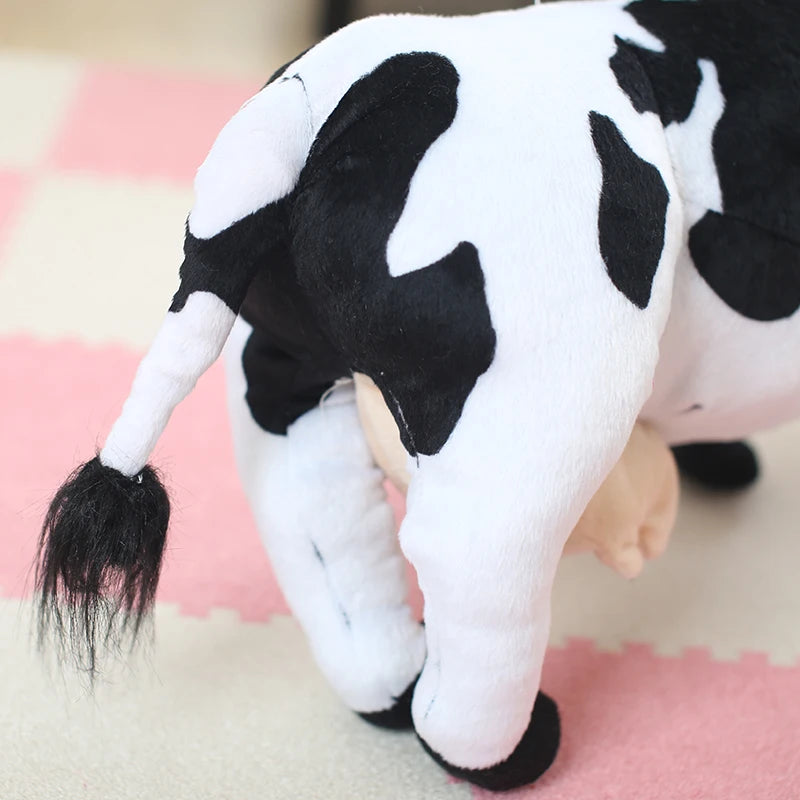 Children Plush Toy Simulation Milk Cow | Baby Kids Christmas Birthday Stuffed Toy Gift | Milk Cow Animals | Alo Trendy