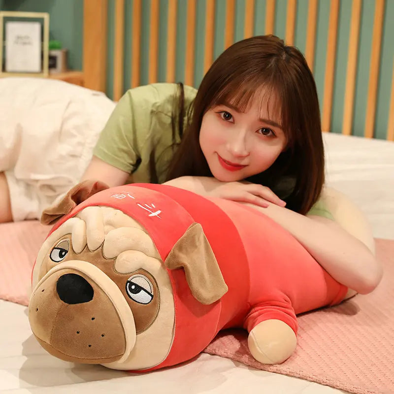 35-90 cm Cartoon Fat Shar Pei Plush Toy Long Sheep Soft Stuffed Animal Pillow Cushion Dog Doll Birthday Gift | Alo Trendy