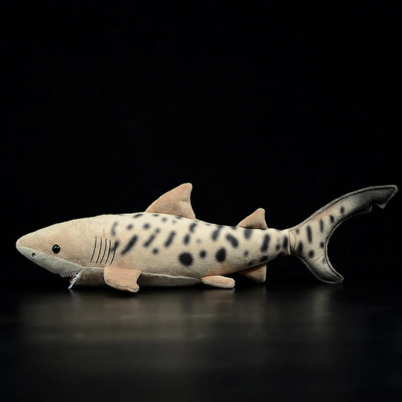 Real Life Shark Leopard Shark Stuffed Plush Toy | Kids Christmas Gift Cute Simulation Galeocerdo cuvier Soft Doll | Fish Sea Animals | Alo Trendy