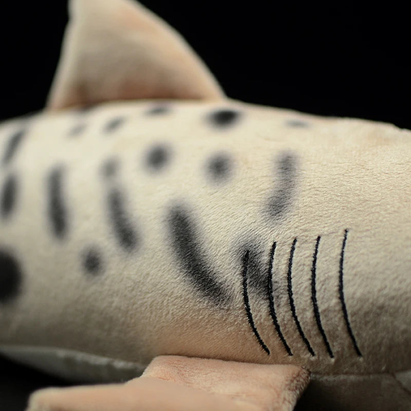 Real Life Shark Leopard Shark Stuffed Plush Toy | Kids Christmas Gift Cute Simulation Galeocerdo cuvier Soft Doll | Fish Sea Animals | Alo Trendy