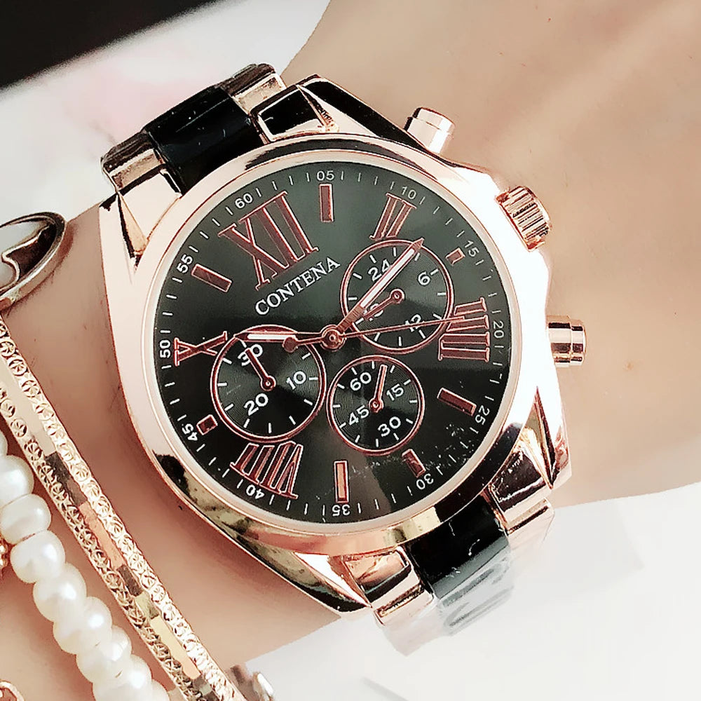 New Watch Womens Stainless Steel Ceramic Wristwatches | Ladies Quartz Watches | Top Brand Luxury Women's Dress Watches | Elegant Woman Watches