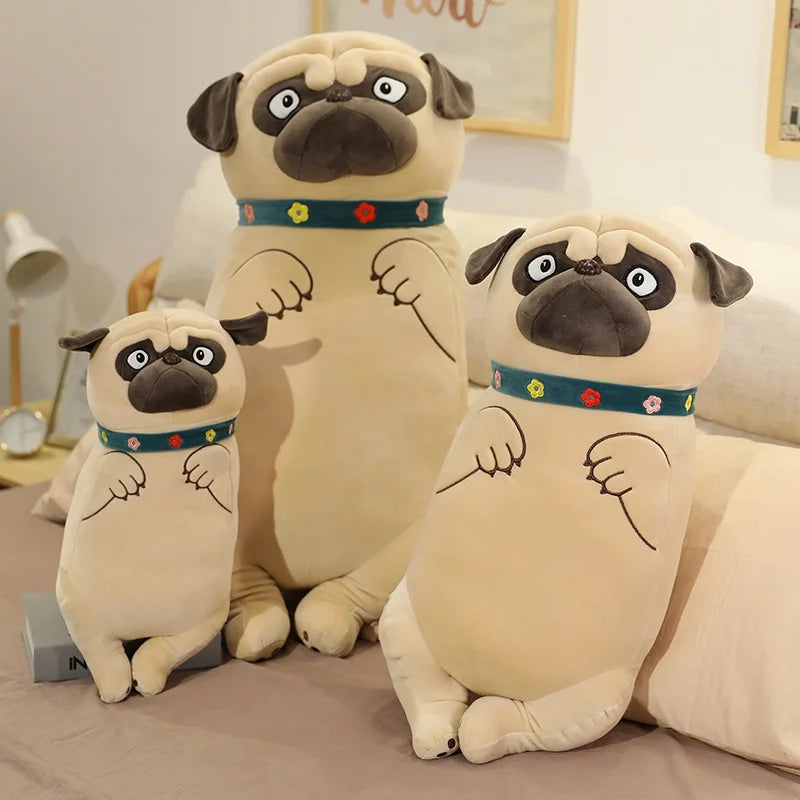 Lifelike Simulation Dog Plush Pug Toys | Soft Stuffed Animals Shar Pei Pug Doll 45cm-90cm | Boyfriend Sleeping Pillow Children Gifts | Alo Trendy