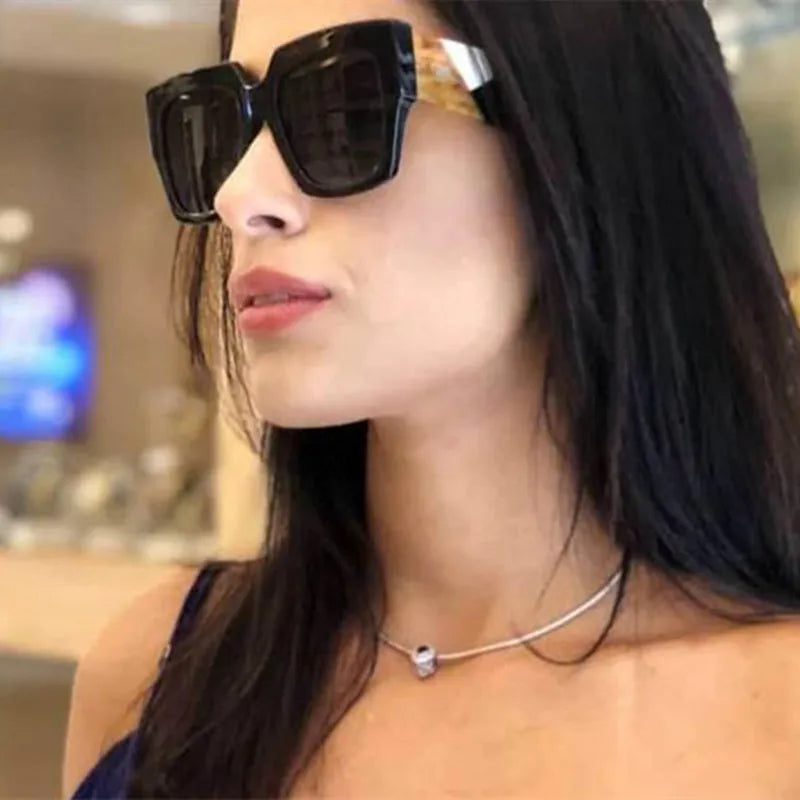 Fashionable Square Oversized Sunglasses for Women and Men | Luxury Brand Designer Retro Eyewear | UV400 Protection