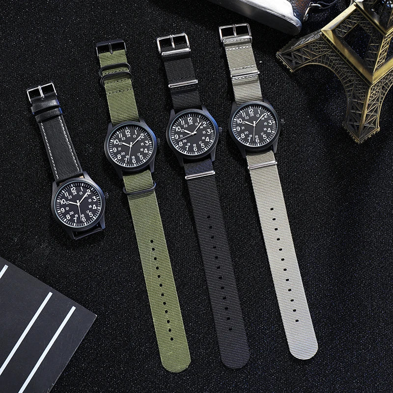 Air Force Field Watch | Fabric Strap | 24 Hours Display | Japan Quartz Movement | 42mm Dial