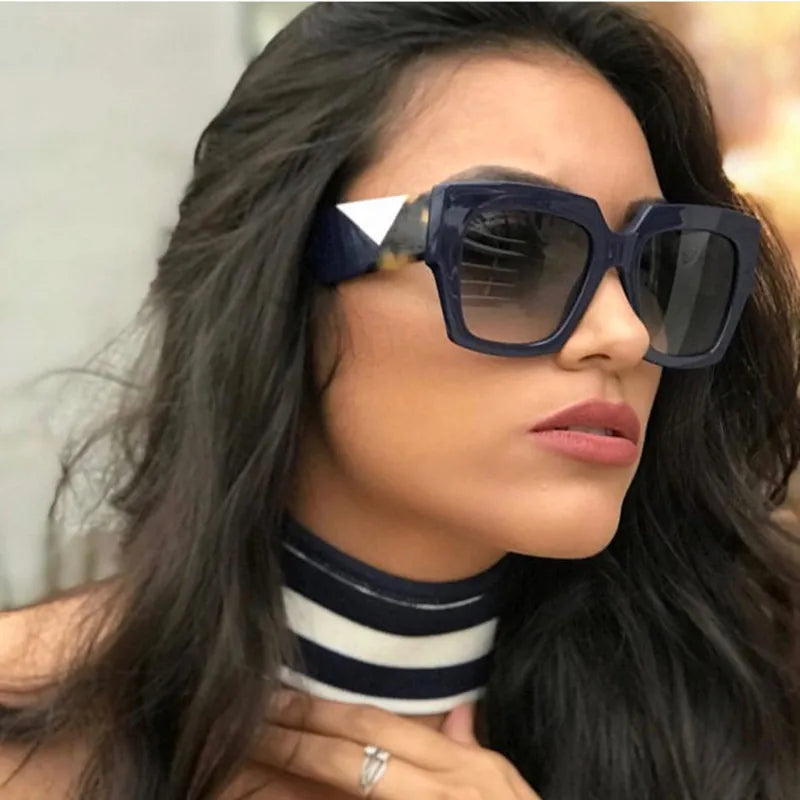 Fashionable Square Oversized Sunglasses for Women and Men | Luxury Brand Designer Retro Eyewear | UV400 Protection