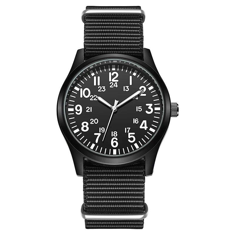 Air Force Field Watch | Fabric Strap | 24 Hours Display | Japan Quartz Movement | 42mm Dial