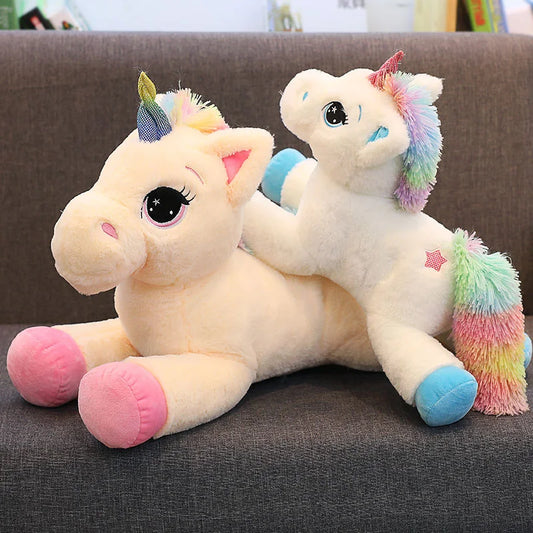 Large Cute Cartoon Unicorn Plush Toys 1 pcs 40-80cm | Soft Stuffed Animal Horse Pillow for Girls | Perfect Home Decor and Lover Gift | 2 Styles Available