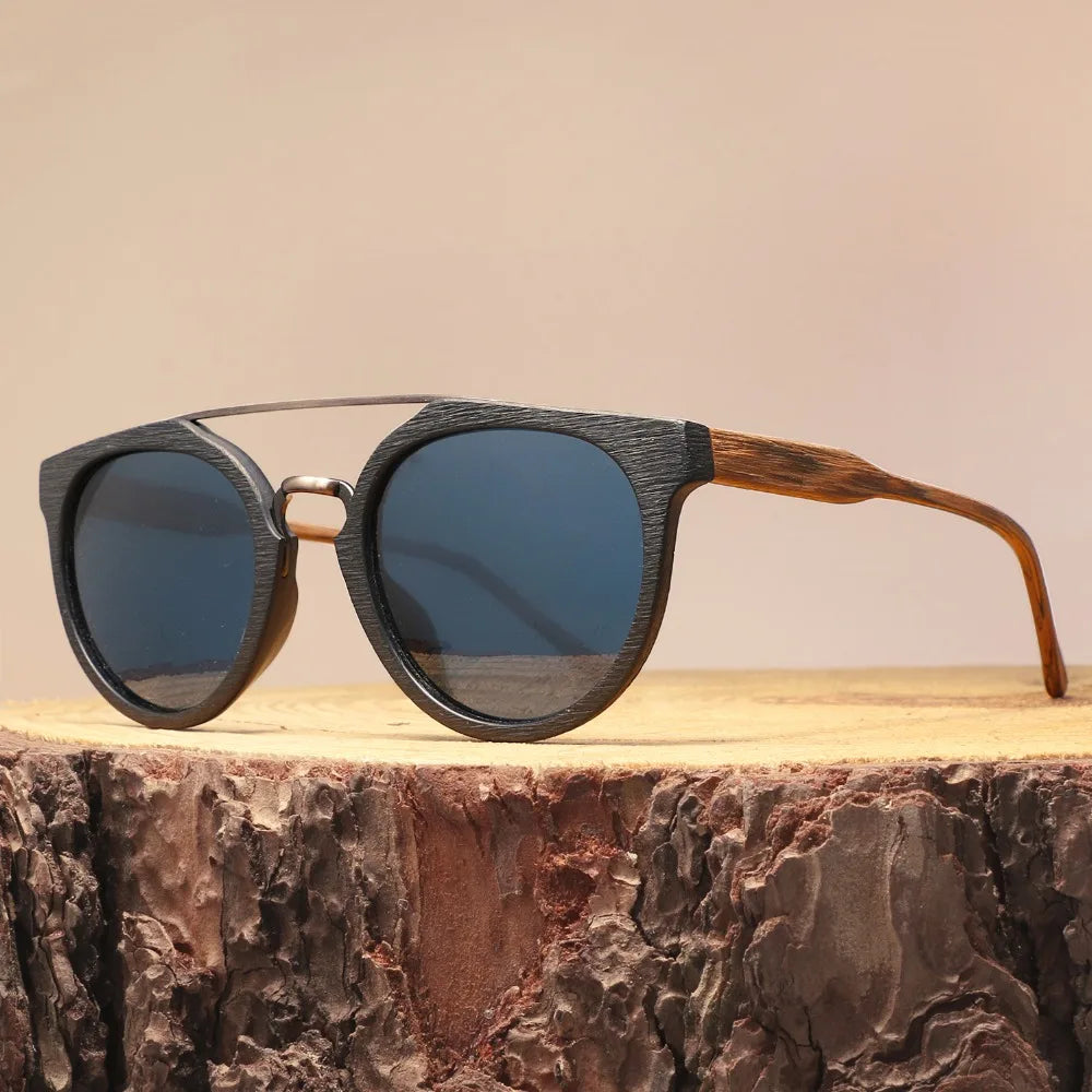 New Design Vintage Acetate Wood Sunglasses for Men and Women | Stylish and Eco-Friendly Unisex Eyewear