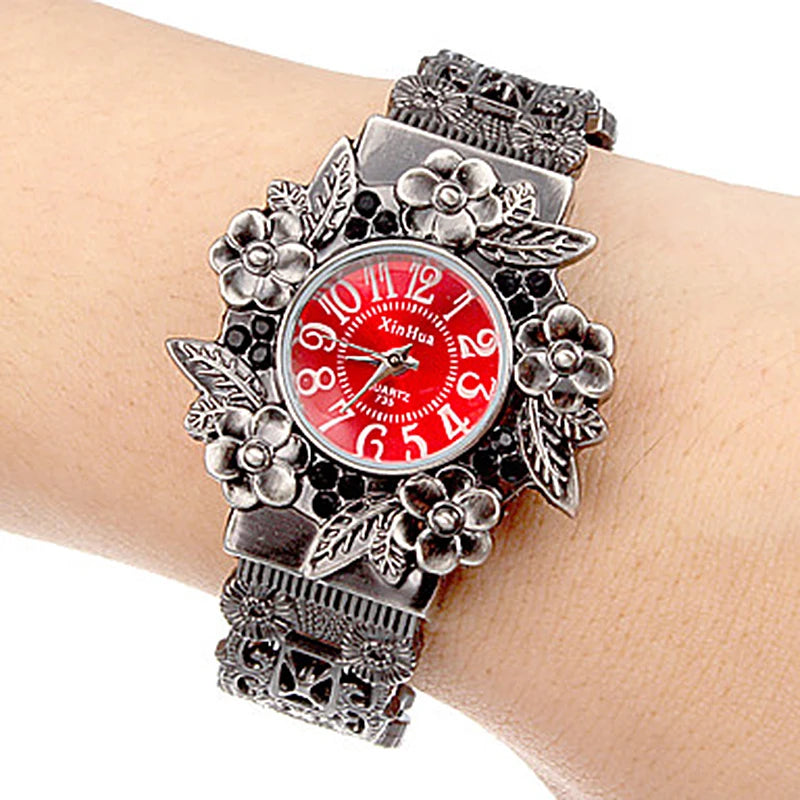 Pulsera Hombre Stainless Steel Dial Quartz Wristwatches for Women | Fashion Bracelet Watches | Flower Bangle Watch