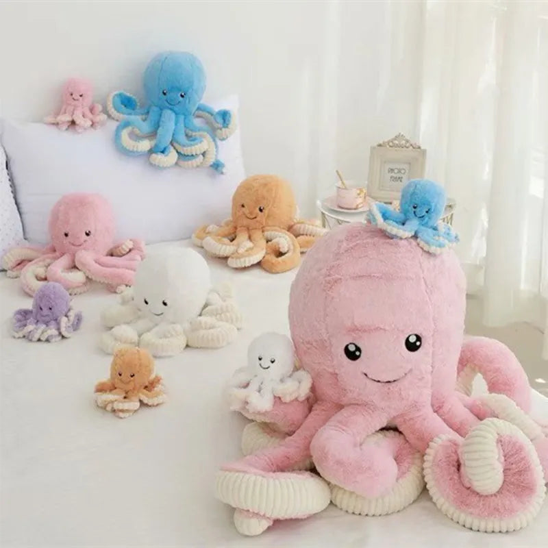 40/60/80cm Huge Cute Octopus Plush Toy | Octopus Whale Dolls Stuffed Pillow | Plush Sea Animal Toys for Children and Girls | Perfect Xmas Gift | Alo Trendy