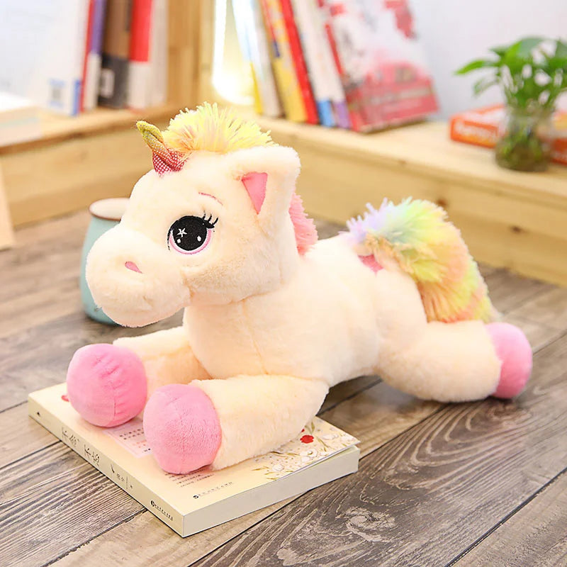 Large Cute Cartoon Unicorn Plush Toys 1 pcs 40-80cm | Soft Stuffed Animal Horse Pillow for Girls | Perfect Home Decor and Lover Gift | 2 Styles Available