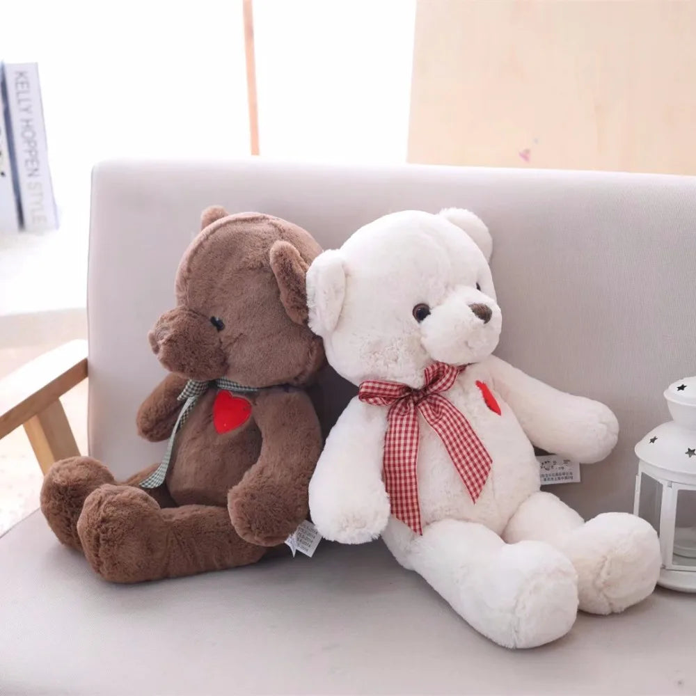 1pc 35/50cm Lovely Teddy Bear Plush Toys | Stuffed Cute Bear with Heart Doll | Girls Valentine's Gift | Kids Baby Christmas Brinquedos