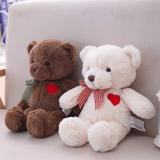 1pc 35/50cm Lovely Teddy Bear Plush Toys | Stuffed Cute Bear with Heart Doll | Girls Valentine's Gift | Kids Baby Christmas Brinquedos