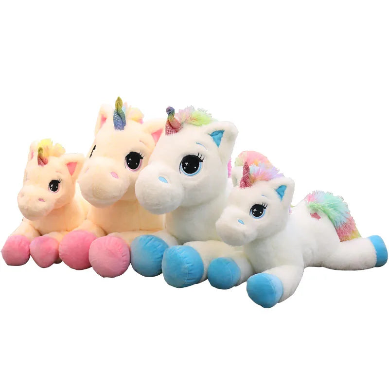 40cm 60cm 80cm Rainbow Unicorn Plush Toys | Kawaii Kids Stuffed Cartoon Animal Baby Dolls | Perfect Children’s Christmas and Birthday Gifts