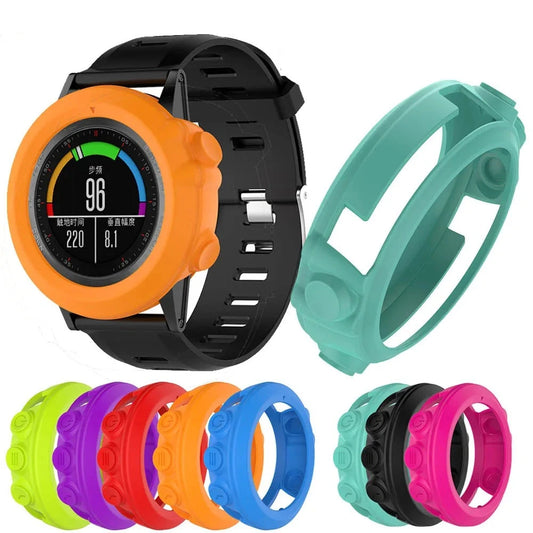 Protective Shell for Garmin Fenix 3, Fenix3 HR, Sapphire, Quatix 3, Tactix Bravo | Colorful Silicone Protector Case