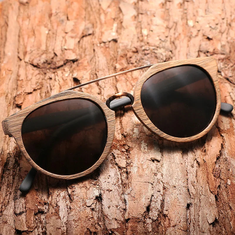 New Design Vintage Acetate Wood Sunglasses for Men and Women | Stylish and Eco-Friendly Unisex Eyewear