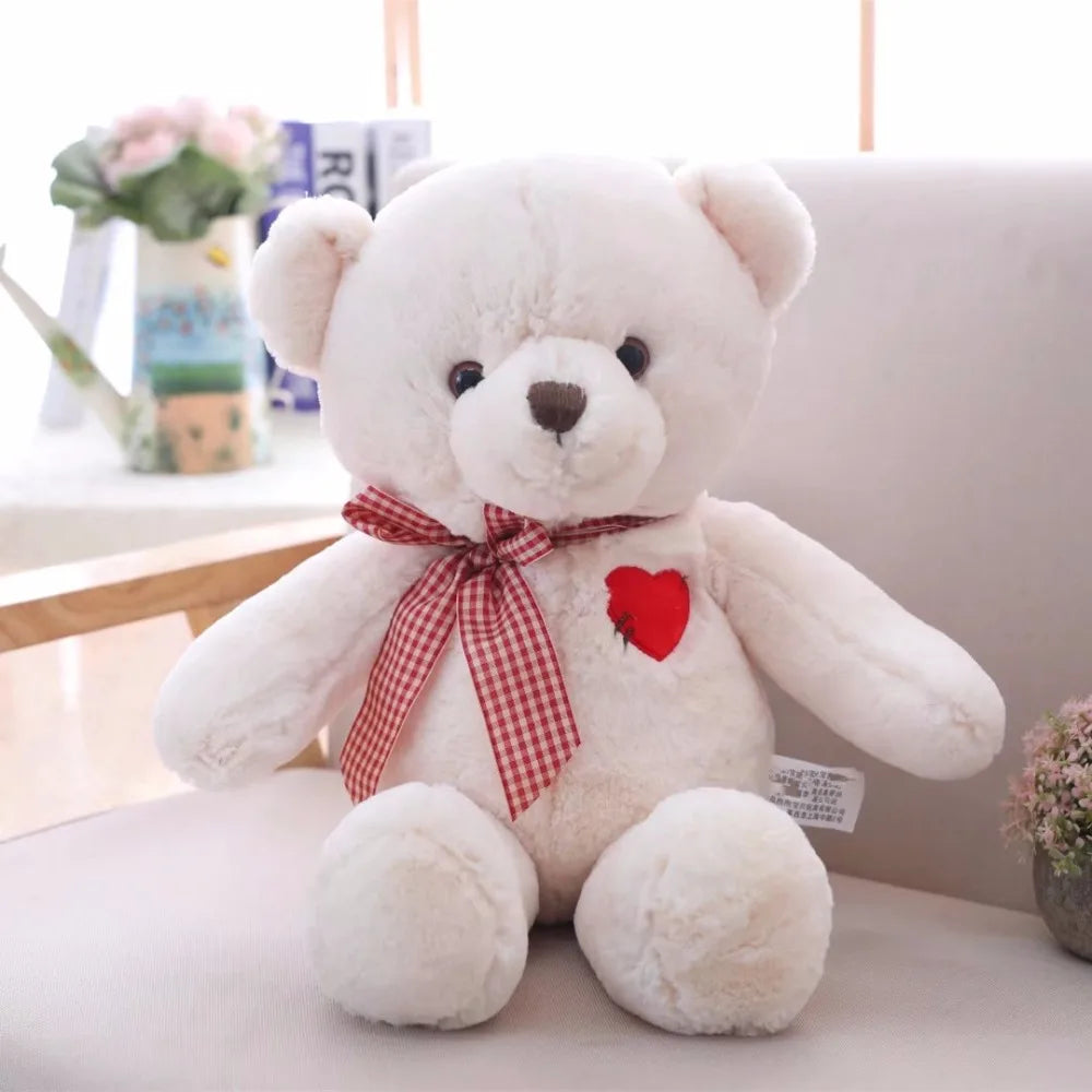 1pc 35/50cm Lovely Teddy Bear Plush Toys | Stuffed Cute Bear with Heart Doll | Girls Valentine's Gift | Kids Baby Christmas Brinquedos