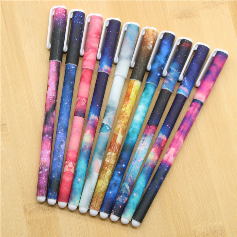 10 Pcs/Set Color Gel Pen Kawaii Stationery Korean Flower Canetas Escolar Papelaria Zakka Office Material School Supplies | Cute Pens for Writing and Drawing - Zakka Cute