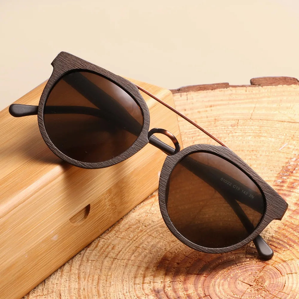 New Design Vintage Acetate Wood Sunglasses for Men and Women | Stylish and Eco-Friendly Unisex Eyewear