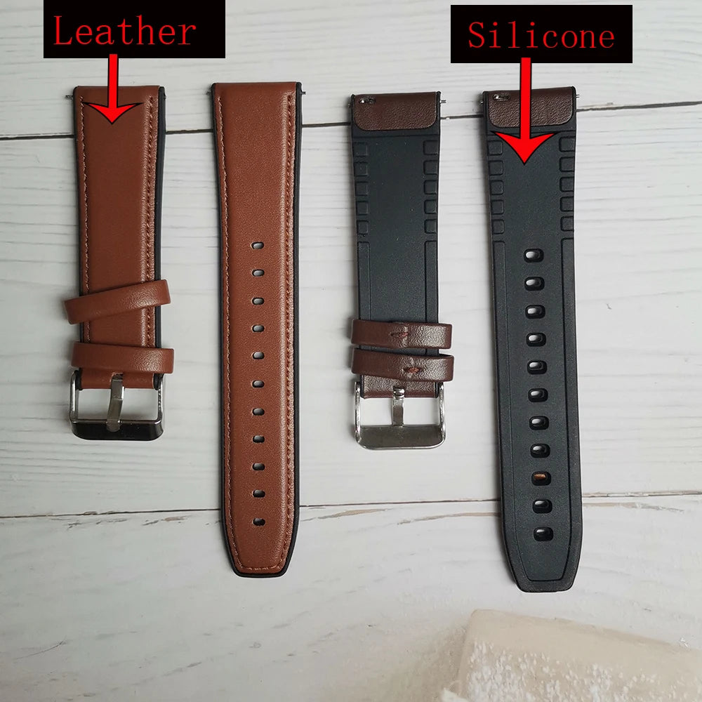 Watch Band 22mm Leather Strap For Huawei GT 2 GT2 Pro | Watch Strap Replacements Honor Magic 1 2/GT4 3 2 46mm Watch Mens Strap | Alo Trendy