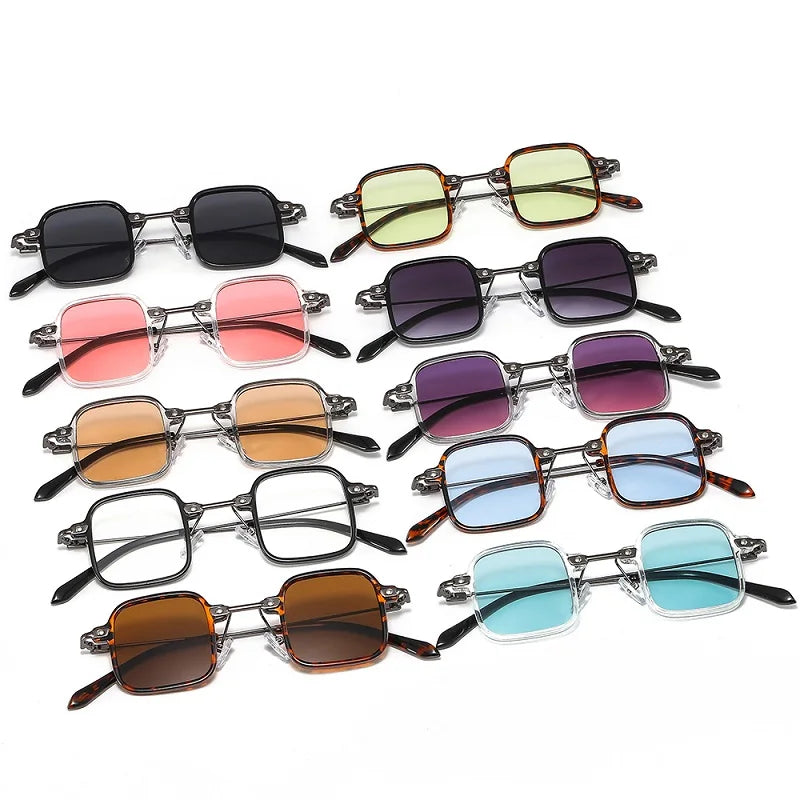 New Fashion Square Sunglasses | Gradient PC Lens | Alloy Metal Frame | Luxury Designer Casual Style | UV400 Protection