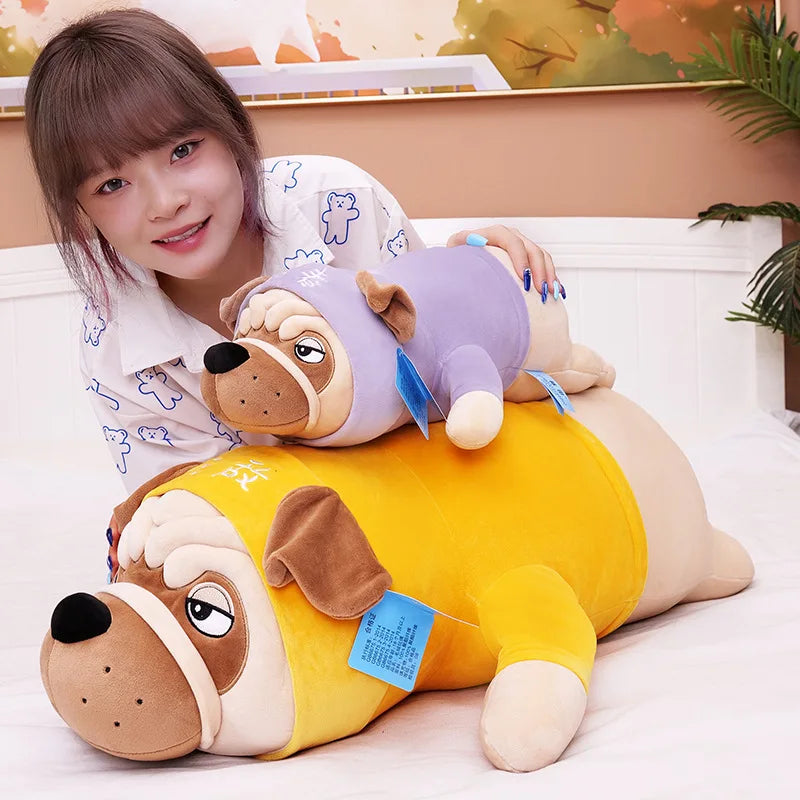 35-90CM Sand Dog Doll Stuffed Simulation Plush Sharpei Pug Lovely Puppy Pet Toy Plush Animal Pillow Children Kids Birthday Gift | Alo Trendy