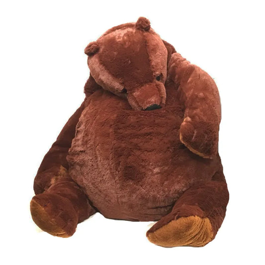 100cm Brown Teddy Bear DJUNGELSKOG Plush Toy | Soft Stuffed Animal Plush Bear Toy | Cushion Doll for Girls | Soft Pillow