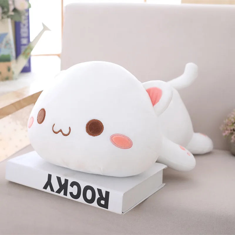 Kawaii Lying Cat Plush Toys | Stuffed Cute Cat Doll Lovely Animal Pillow Soft Cartoon Toys for Children Girls | Christmas Gift