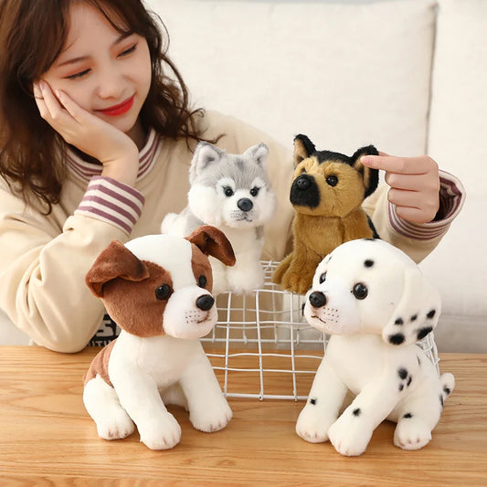 20cm Lifelike Dalmatian Dog Doll | Simulation Jack Russell Terrier Plush Toy | German Shepherds Ragdoll Stuffed Husky Dog Pet Toys | Alo Trendy