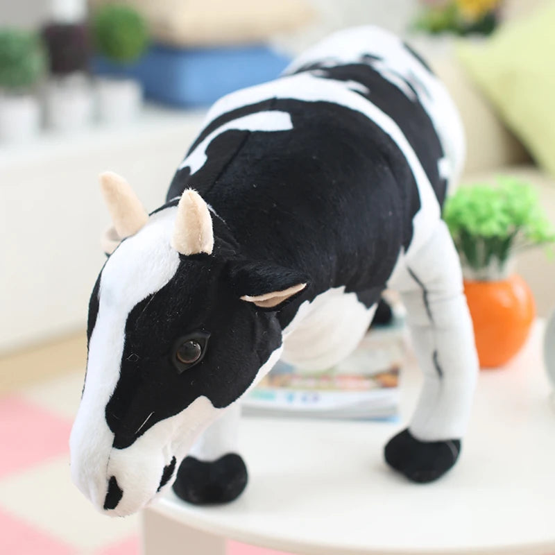 Children Plush Toy Simulation Milk Cow | Baby Kids Christmas Birthday Stuffed Toy Gift | Milk Cow Animals | Alo Trendy