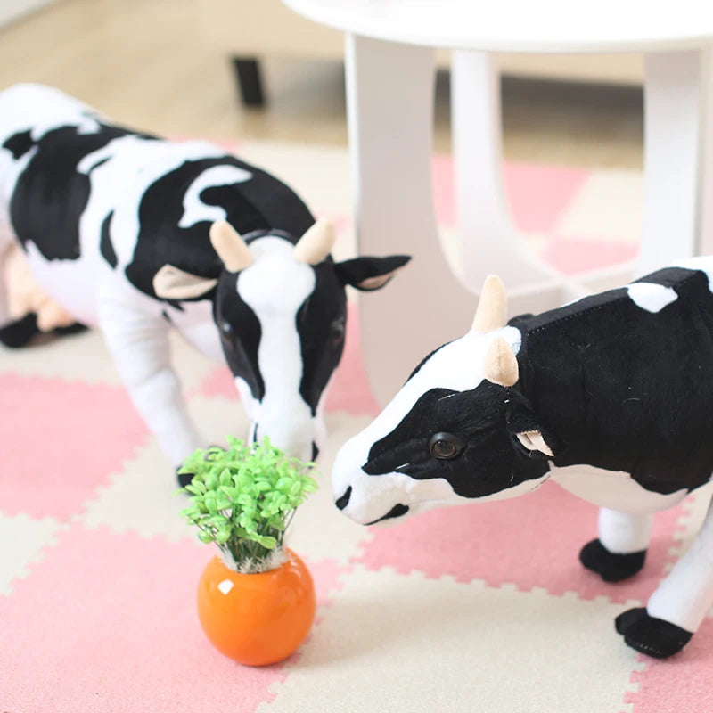 Children Plush Toy Simulation Milk Cow | Baby Kids Christmas Birthday Stuffed Toy Gift | Milk Cow Animals | Alo Trendy