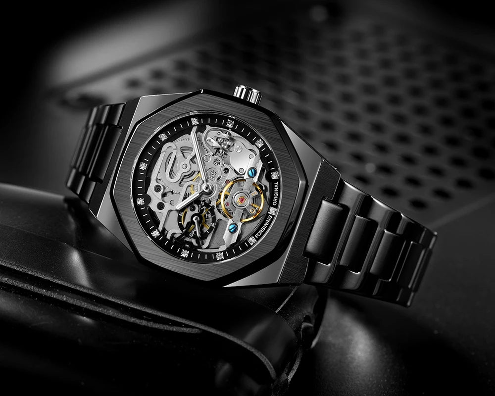 Forsining Classic Tourbillion Mechanical Watch | Skeleton Steampunk Design | Men's Waterproof Automatic Wristwatch | Relogio Masculino