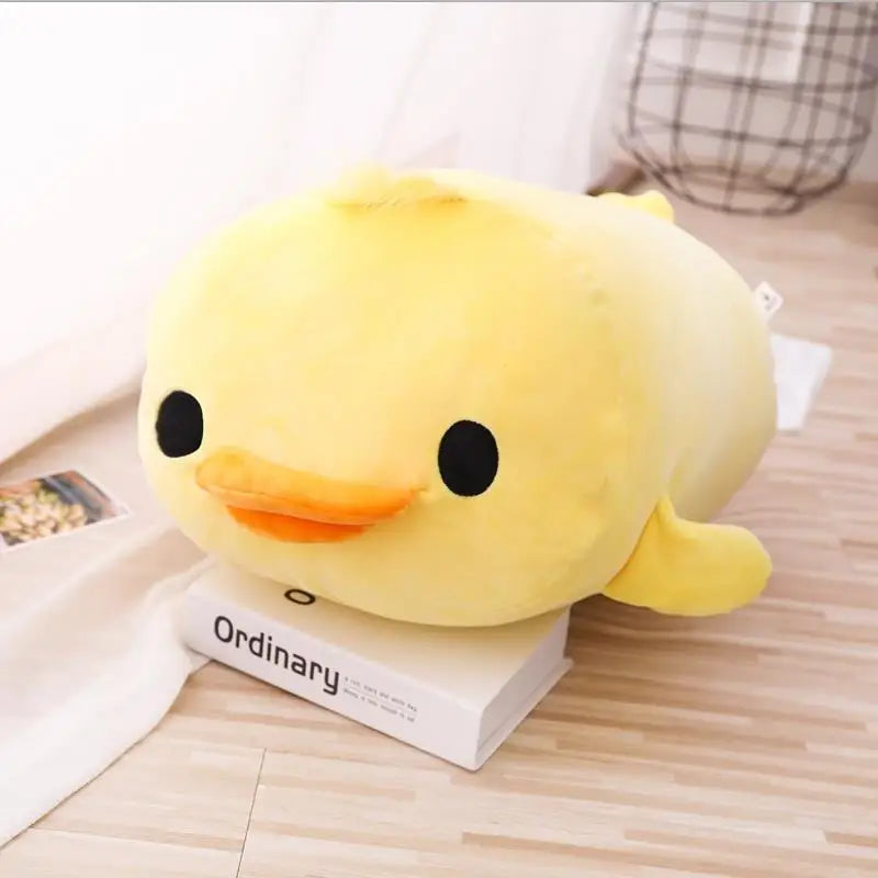 Stuffed Down Cotton Lying Duck | Cute Yellow Duck Plush Toys | Soft Pillow Cushion | Perfect Christmas Gift