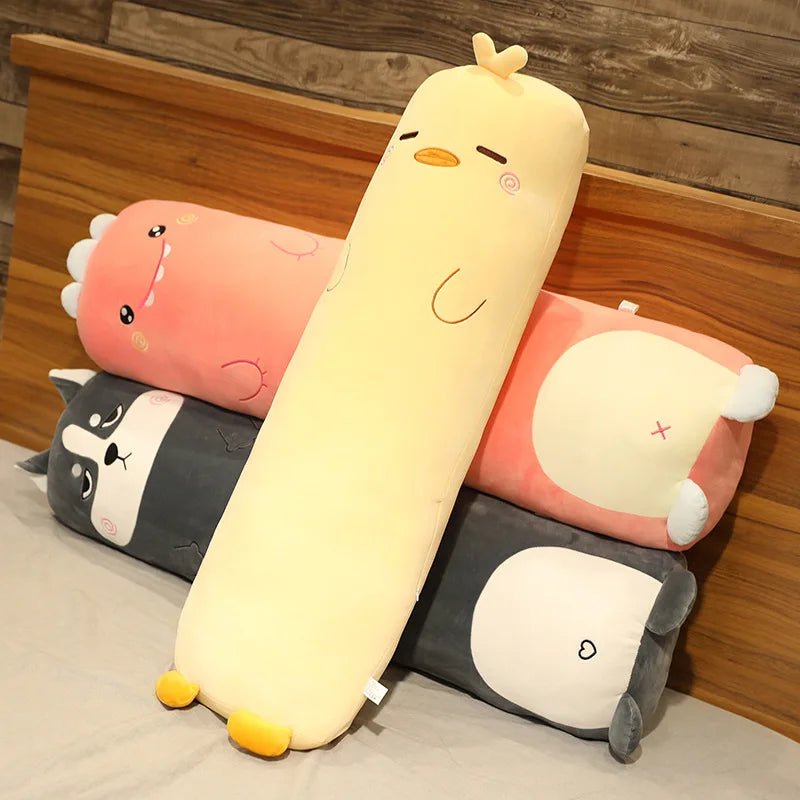 Cartoon Animal Plush Toys | Dinosaur, Pig, Rabbit, Teddy Bear, Husky, Duck Stuffed Soft Long Sleep Pillow Dolls | Perfect Gift for Kids and Girls