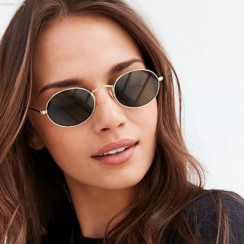 European and American Style Sunglasses | Women's Street Snap New Douyin Online Influencer | Retro Classic Stylish Same Style Metal Sunglasses | Alo Trendy