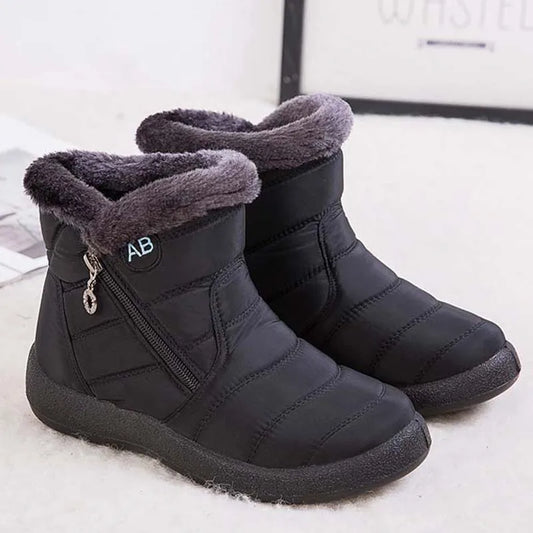 Women’s Snow Boots | Waterproof Winter Zipper Boots with Soft Fur | Comfortable Women’s Botas Mujer