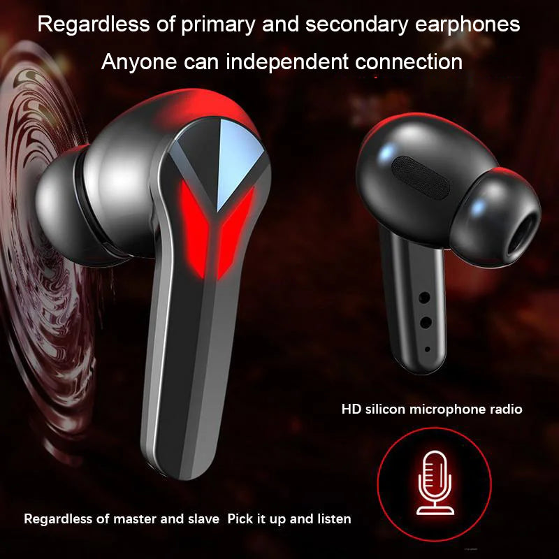 J13 Pro Bluetooth Wireless Earphones | Low Latency HD Call Headsets | Dual Mode Game and Music Earbuds with Mic and Digital Display